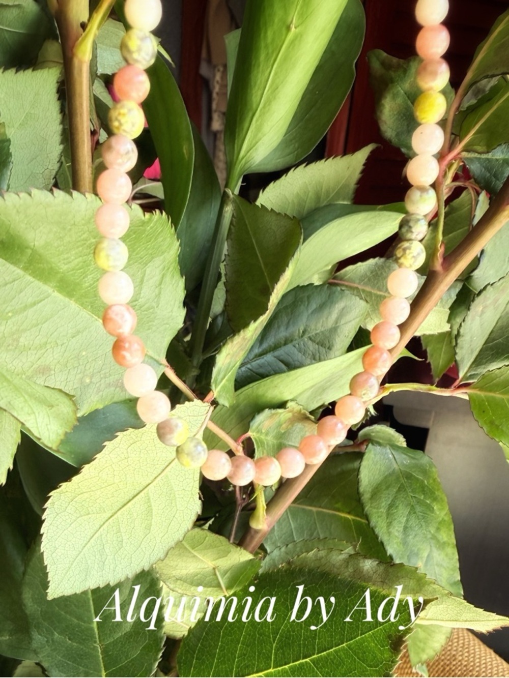 SUPER DAINTY | SIMPLE +Beaded Necklace | PEACH MOONSTONE